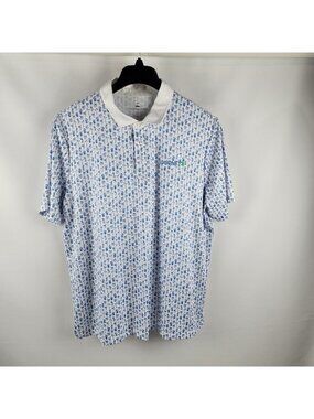 Grayson & Dunn Shirt Mens XL Multicolor Golf Polo Cocktails All Over Print